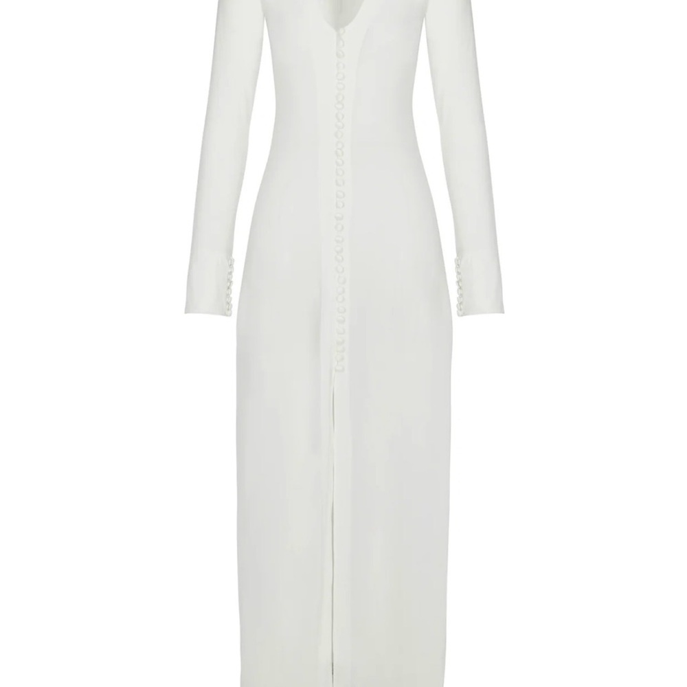 Chic Long Sleeve White Dress